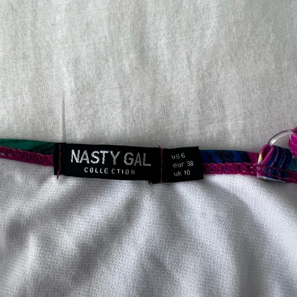 Nasty Gal Women’s Tropical One Piece High Leg High Cut Swimsuit Size 6 - Picture 5 of 6